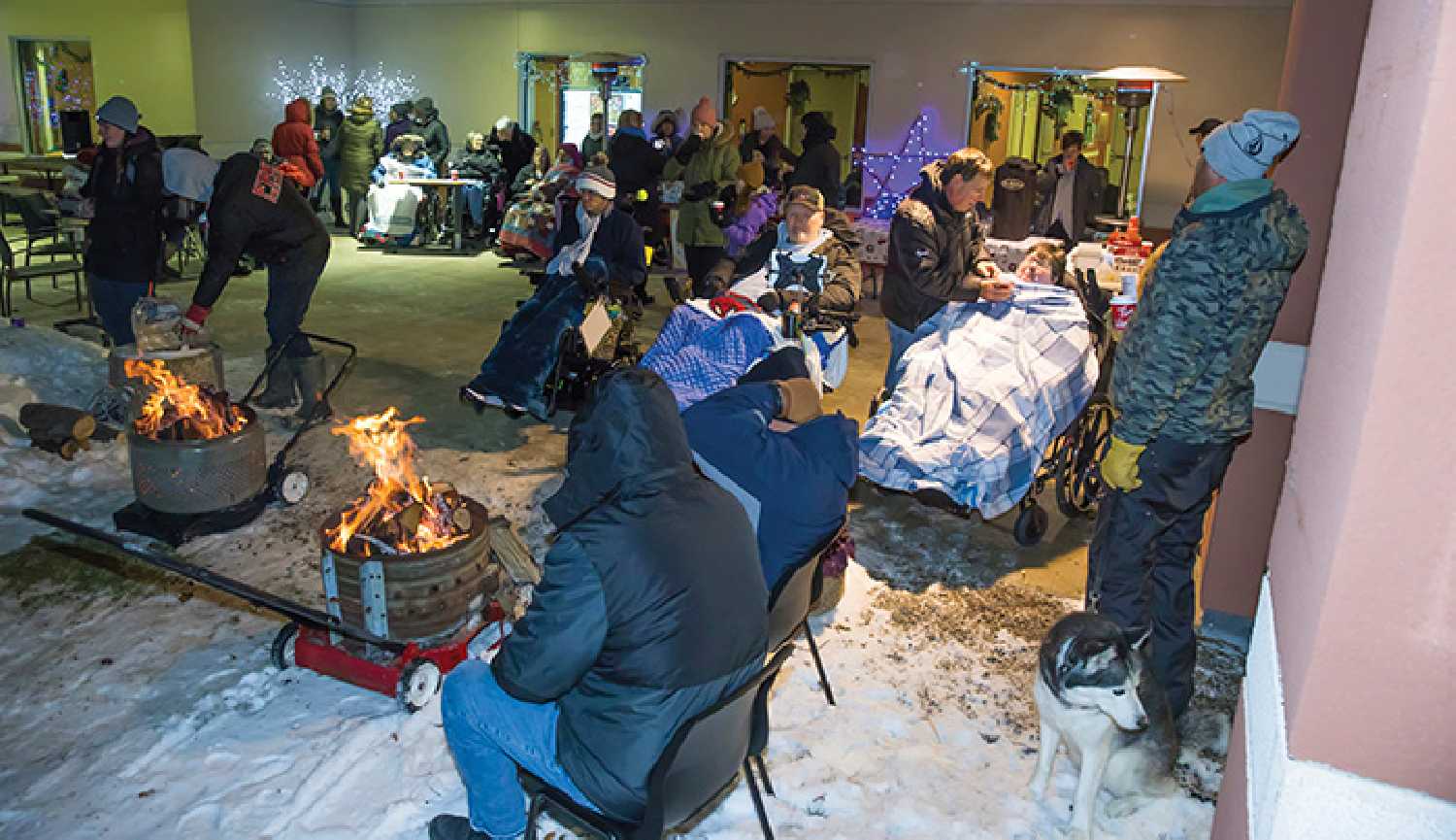 The Sparkle of Life Tree Lighting Ceremony last year in front of the South East Integrated Care Centre. There were bonfires, hot chocolate, a raffle table, and the lighting of the trees. The event was a fundraiser for the Moosomin Long Term Care and Health Care Foundation.